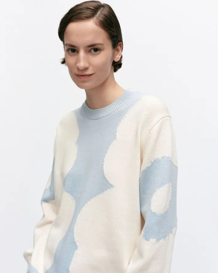 Marimekko Arkki Heijastus Unikko Knitted Cotton Pullover<Woman Tops & Tunics