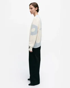Marimekko Arkki Heijastus Unikko Knitted Cotton Pullover<Woman Knits & Sweaters