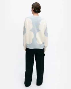 Marimekko Arkki Heijastus Unikko Knitted Cotton Pullover<Woman Knits & Sweaters