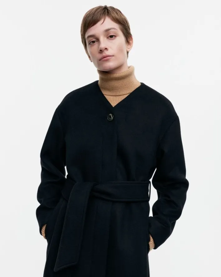 Marimekko Ateljee Solid Wool Coat<Woman Coats & Jackets