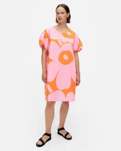 Marimekko Avomeri Unikko Cotton Poplin Dress<Woman Dresses