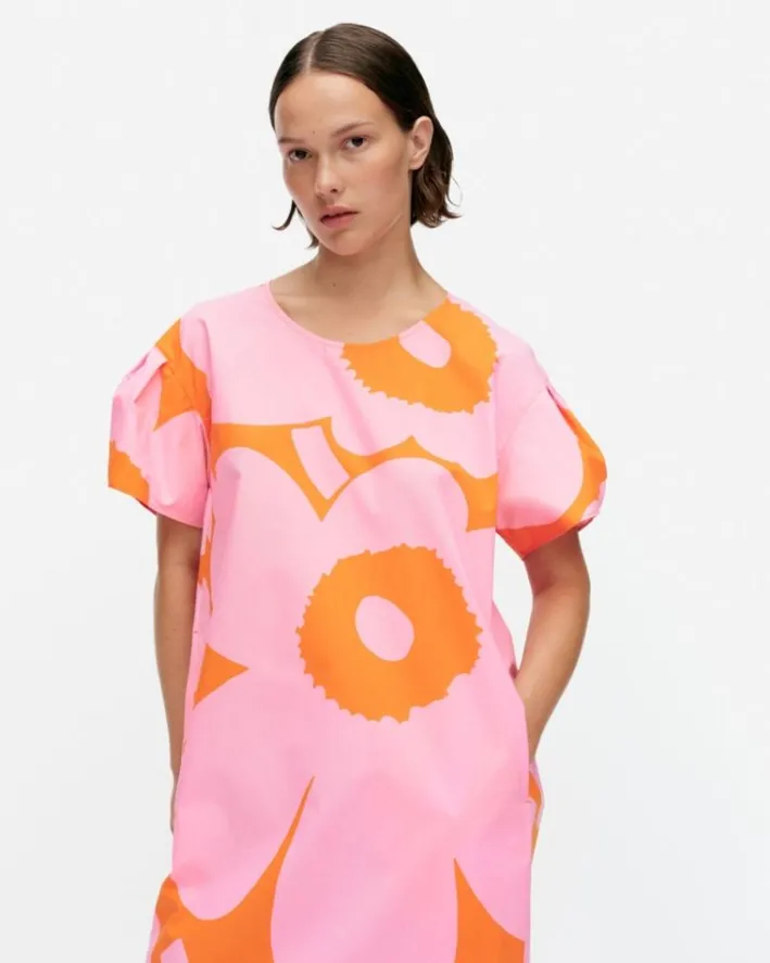 Marimekko Avomeri Unikko Cotton Poplin Dress<Woman Dresses