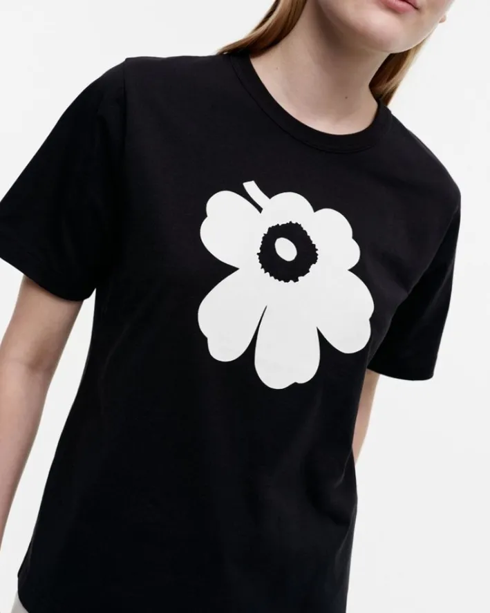 Marimekko Erna Relaxed Unikko Placement T-Shirt<Woman Tops & Tunics