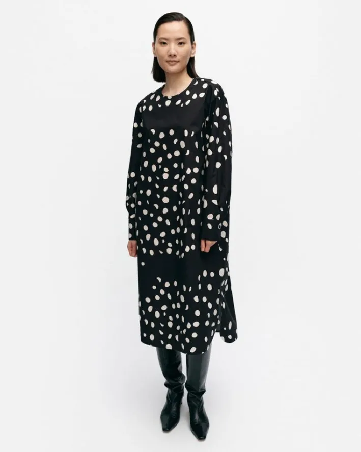 Marimekko Febina Pilkku Cotton Poplin Dress<Woman Dresses