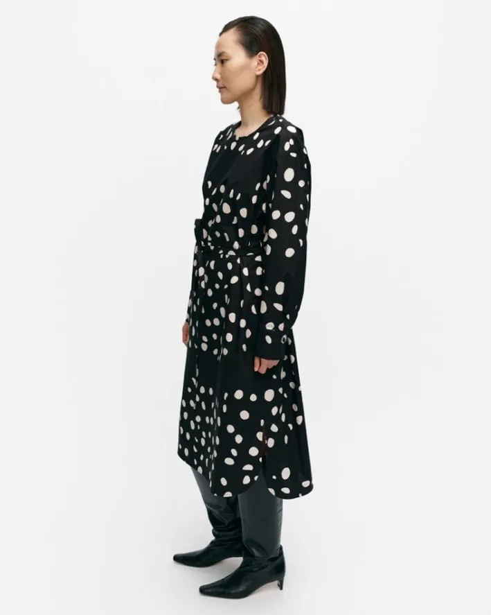 Marimekko Febina Pilkku Cotton Poplin Dress<Woman Dresses