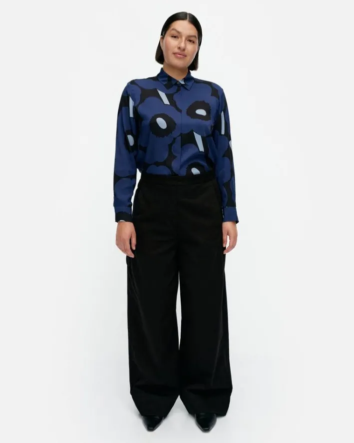 Marimekko Funktio Solid Cotton Trousers<Woman Trousers