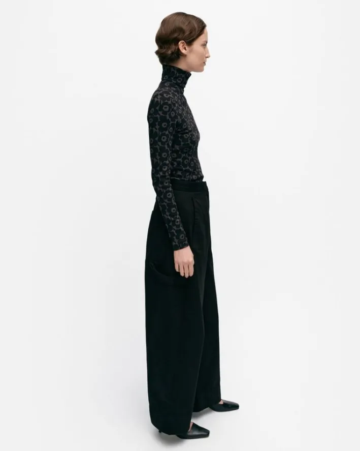 Marimekko Funktio Solid Cotton Trousers<Woman Trousers