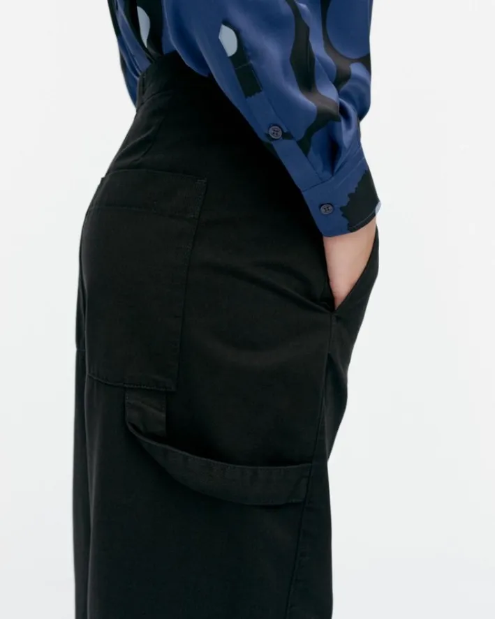 Marimekko Funktio Solid Cotton Trousers<Woman Trousers