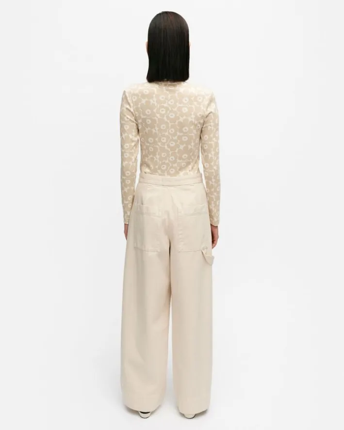 Marimekko Funktio Solid Cotton Trousers<Woman Trousers