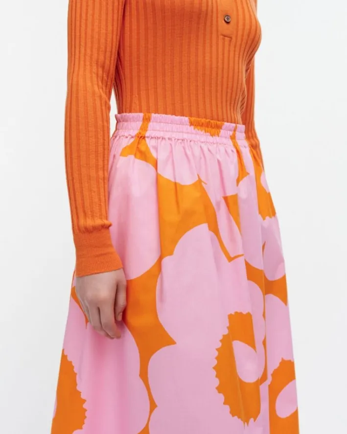 Marimekko Garrel Unikko Cotton Poplin Skirt<Woman Skirts
