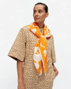 Marimekko Jahha Nokturno Cotton Silk Blend Scarf<Woman Printed Fabrics