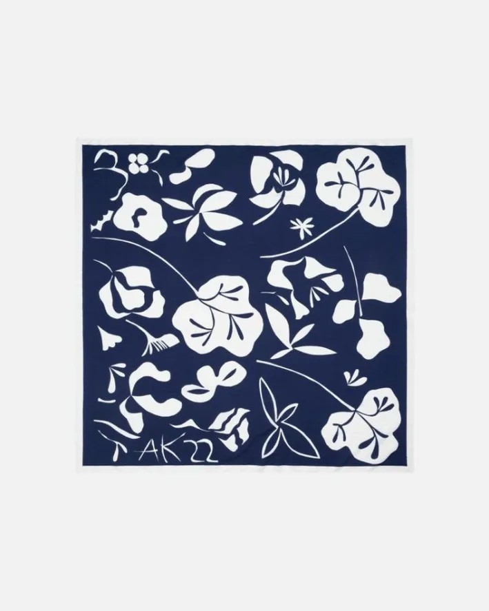 Marimekko Jahha Nokturno Cotton Silk Blend Scarf<Woman Scarves