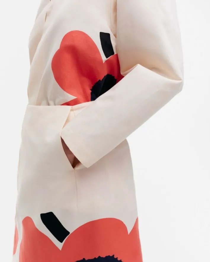 Marimekko Kaksi Heijastus Unikko Cotton Linen Skirt<Woman Skirts