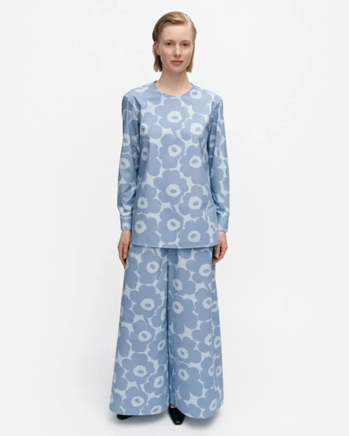 Marimekko Kehu Unikko Cotton Poplin Blouse<Woman Tops & Tunics