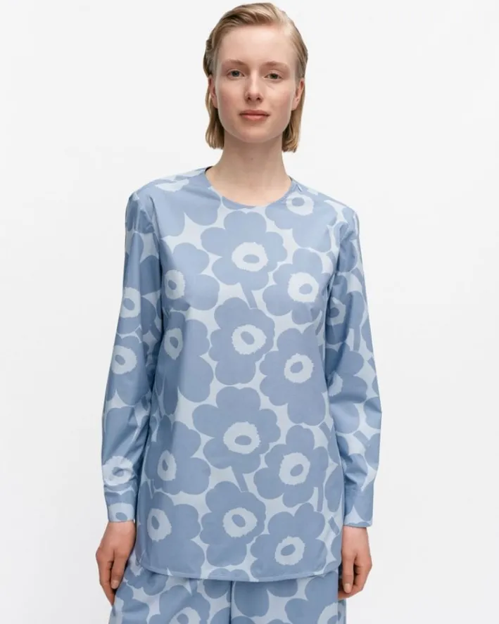 Marimekko Kehu Unikko Cotton Poplin Blouse<Woman Tops & Tunics