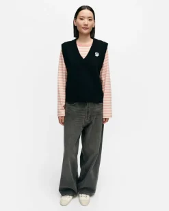 Marimekko Kioski Eir Unikko Placement Wool Vest<Woman Tops & Tunics
