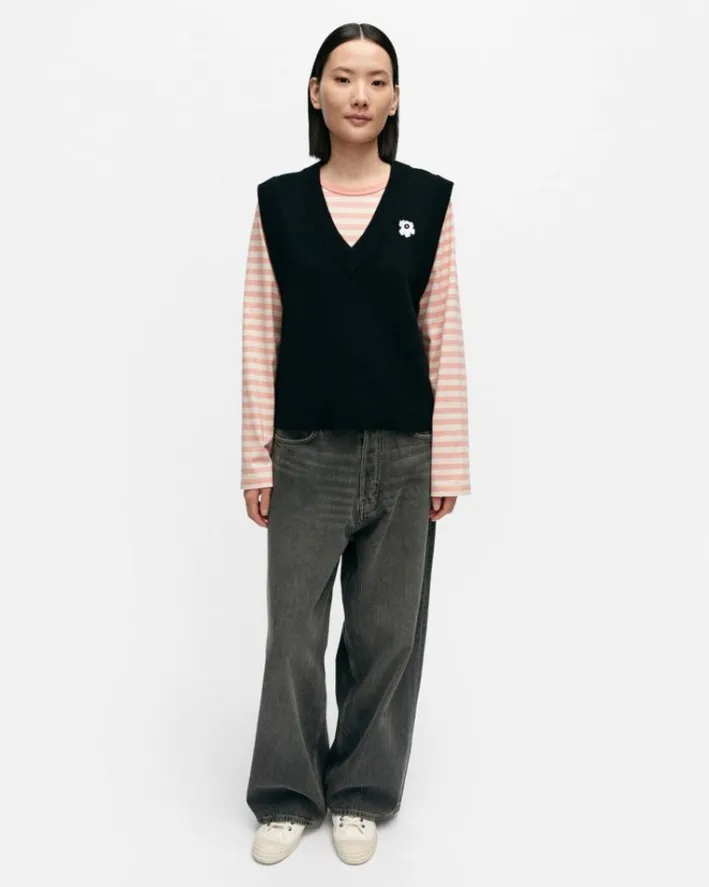 Marimekko Kioski Eir Unikko Placement Wool Vest<Woman Tops & Tunics