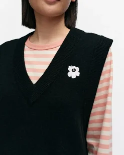 Marimekko Kioski Eir Unikko Placement Wool Vest<Woman Tops & Tunics
