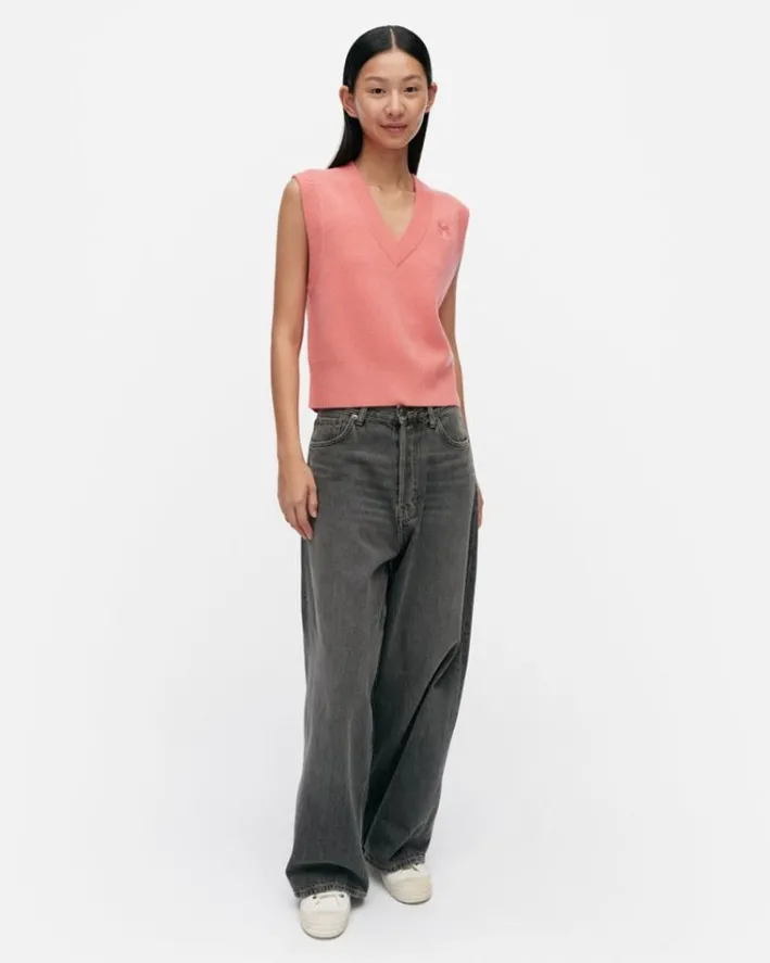 Marimekko Kioski Eir Unikko Placement Wool Vest<Woman Knits & Sweaters