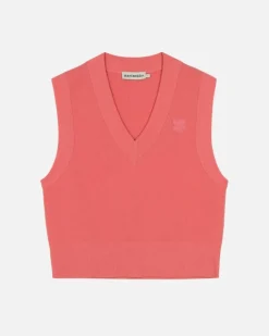 Marimekko Kioski Eir Unikko Placement Wool Vest<Woman Knits & Sweaters