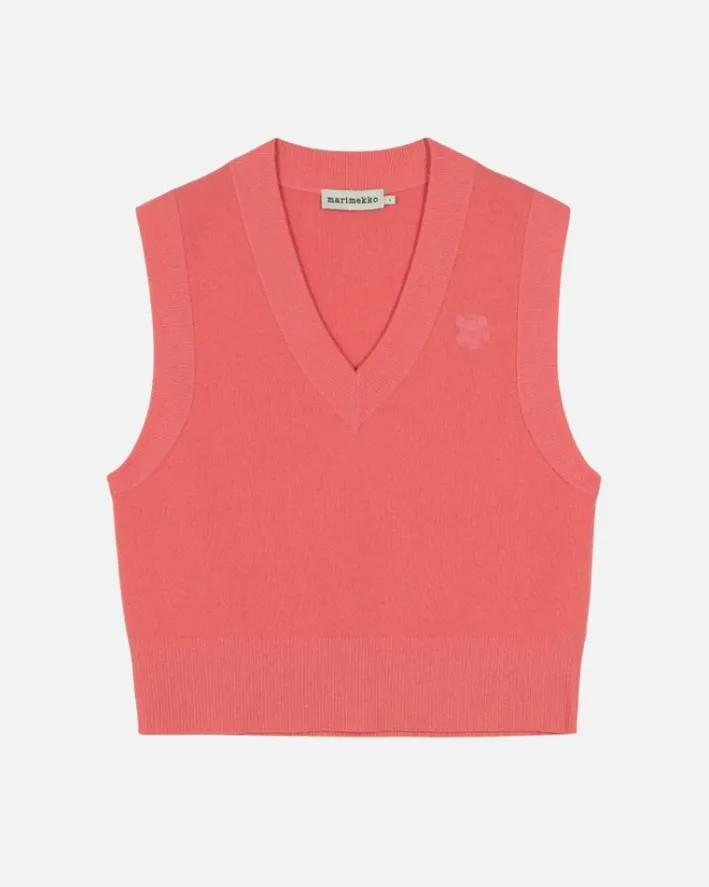 Marimekko Kioski Eir Unikko Placement Wool Vest<Woman Knits & Sweaters
