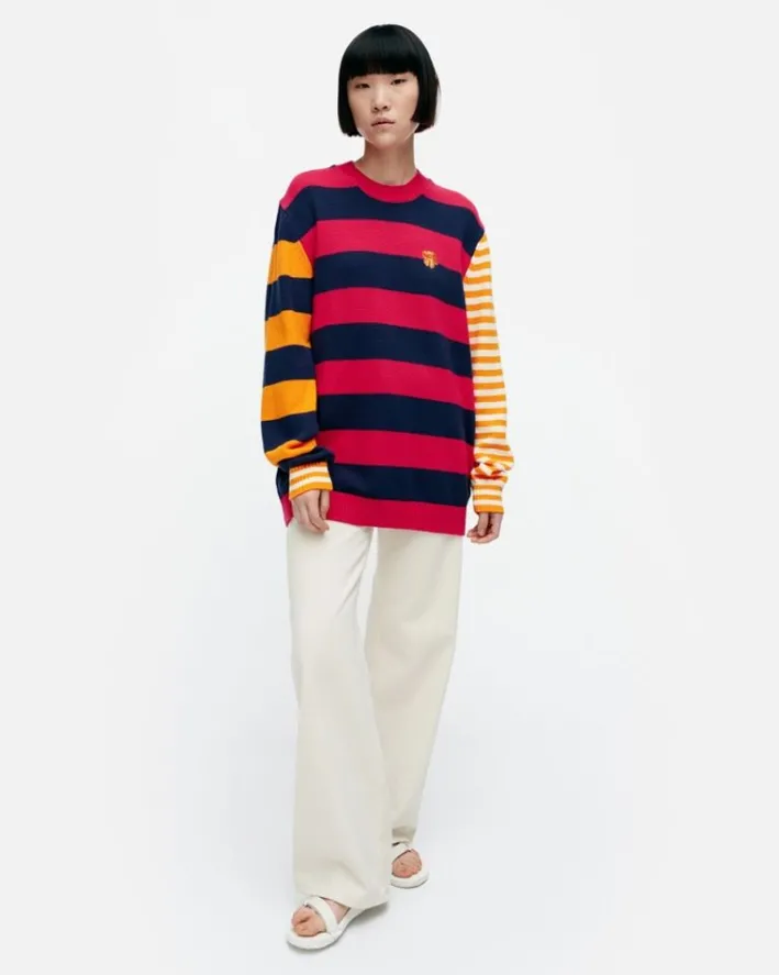 Marimekko Kioski Kesakoju Maalis Patja Cotton Knitted Top<Woman Knits & Sweaters