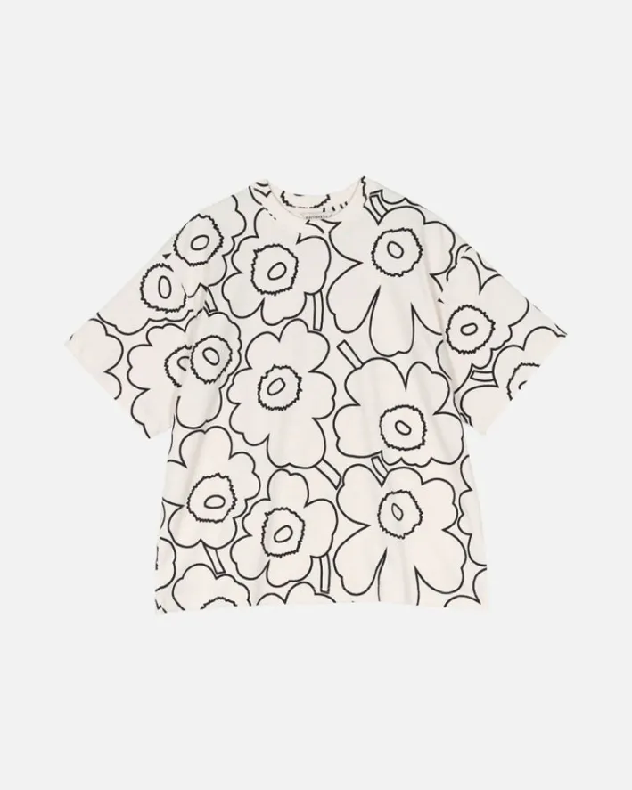 Marimekko Kioski Nopeus Pieni Piirto Unikko T-Shirt<Woman Unisex