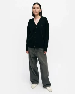 Marimekko Kioski Sif Unikko Placement Wool Cardigan<Woman Tops & Tunics