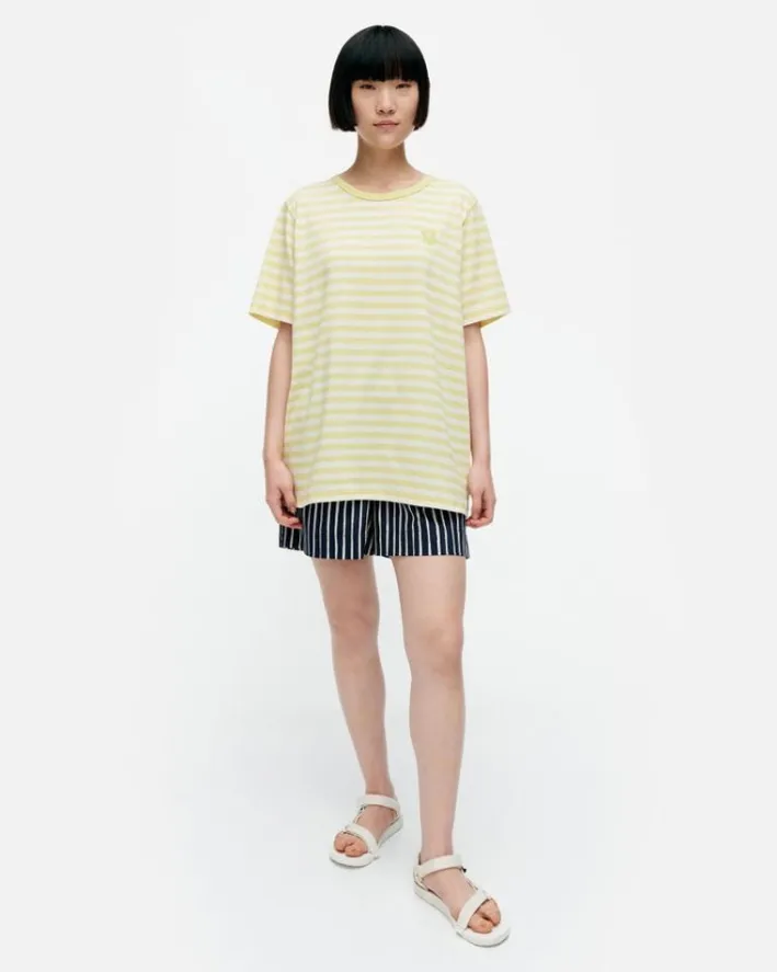Marimekko Kioski Tasaraita Men Shortsleeve T-Shirt<Woman Unisex