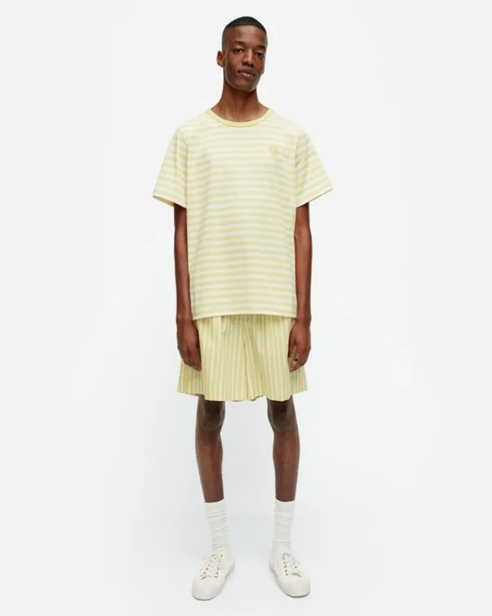 Marimekko Kioski Tasaraita Men Shortsleeve T-Shirt<Woman Unisex