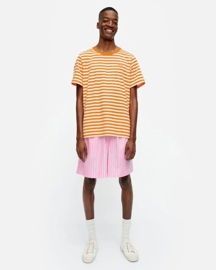 Marimekko Kioski Tasaraita Men Shortsleeve T-Shirt<Woman Unisex