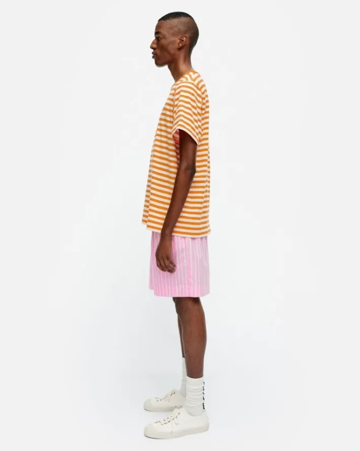 Marimekko Kioski Tasaraita Men Shortsleeve T-Shirt<Woman Unisex