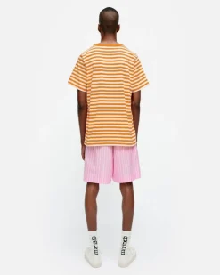 Marimekko Kioski Tasaraita Men Shortsleeve T-Shirt<Woman Unisex