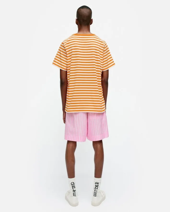 Marimekko Kioski Tasaraita Men Shortsleeve T-Shirt<Woman Unisex