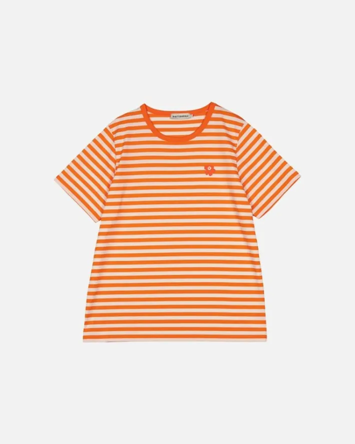 Marimekko Kioski Tasaraita Men Shortsleeve T-Shirt<Woman Unisex
