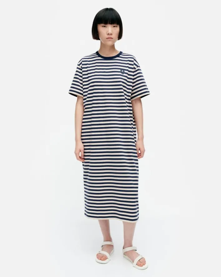 Marimekko Kioski Tasaraita Oversized Jersey Dress<Woman Dresses