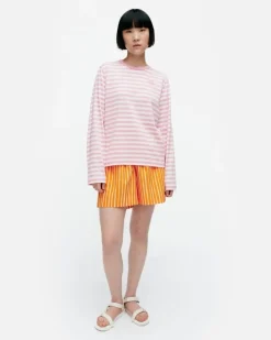 Marimekko Kioski Tasaraita Relaxed Longsleeve Jersey Top<Woman Tops & Tunics