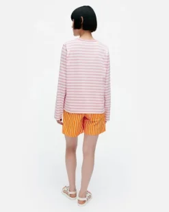 Marimekko Kioski Tasaraita Relaxed Longsleeve Jersey Top<Woman Tops & Tunics