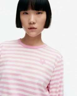 Marimekko Kioski Tasaraita Relaxed Longsleeve Jersey Top<Woman Tops & Tunics