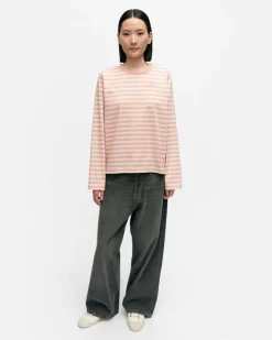 Marimekko Kioski Tasaraita Relaxed Longsleeve Jersey Top<Woman Tops & Tunics