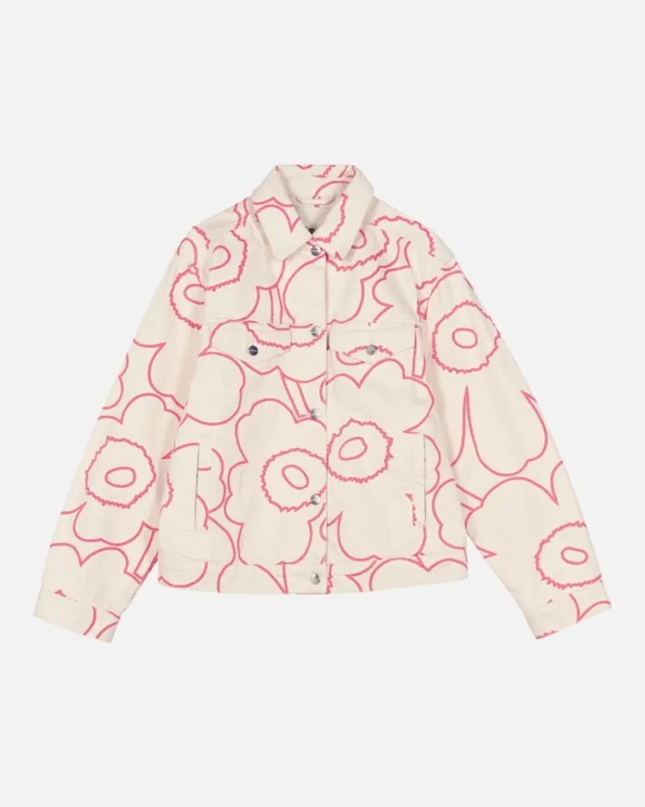Marimekko Kioski Ystavyys Pieni Piirto Unikko 2 Denim Jacket<Woman Unisex