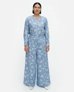 Marimekko Kohti Unikko Cotton Poplin Trousers<Woman Trousers