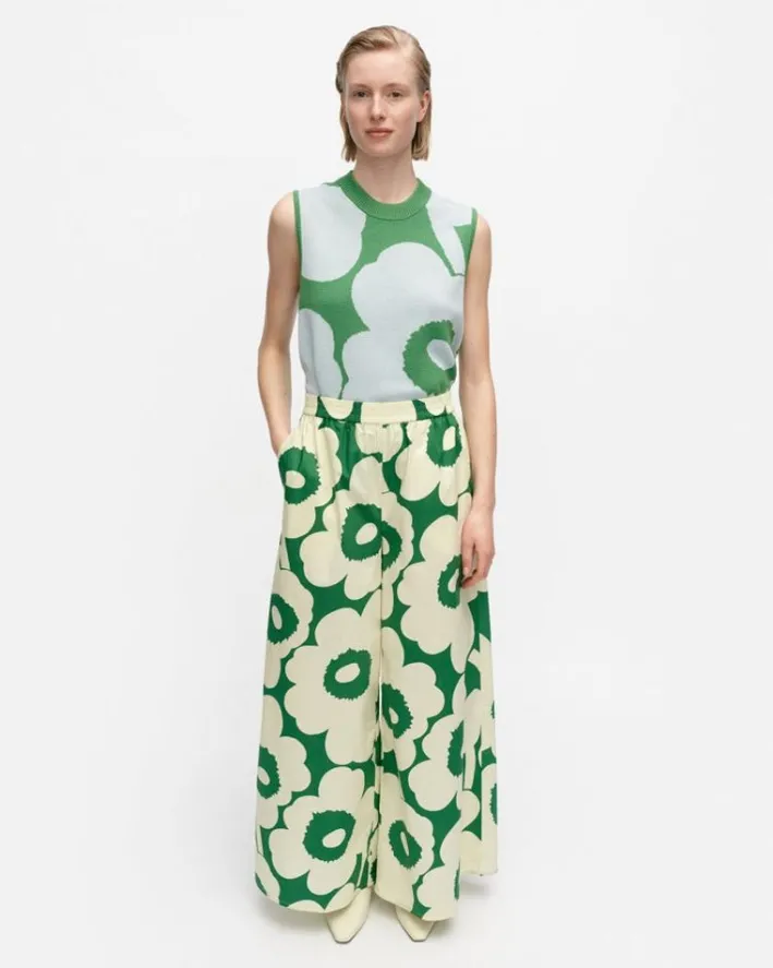 Marimekko Kohti Unikko Cotton Poplin Trousers<Woman Trousers