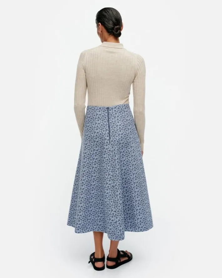 Marimekko Koski Unikko Cotton Skirt<Woman Skirts