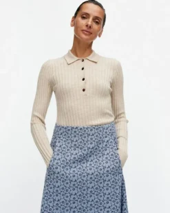 Marimekko Koski Unikko Cotton Skirt<Woman Skirts