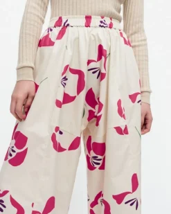 Marimekko Kressida Helakka Cotton Poplin Culottes<Woman Trousers