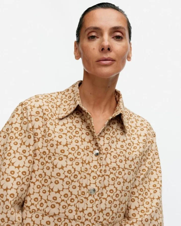 Marimekko Kukkein Unikko Cotton Overall<Woman Printed Fabrics