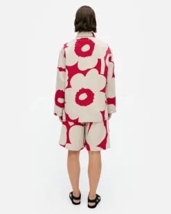 Marimekko Kulmat Unikko Cotton Linen Overshirt<Woman Tops & Tunics