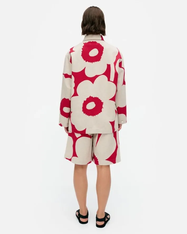 Marimekko Kulmat Unikko Cotton Linen Overshirt<Woman Coats & Jackets