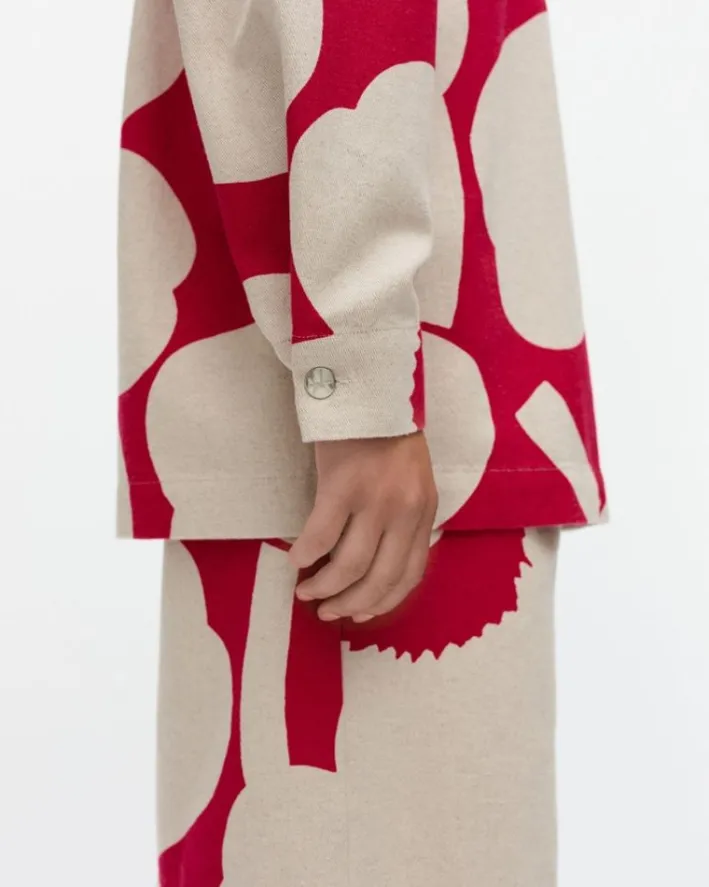 Marimekko Kulmat Unikko Cotton Linen Overshirt<Woman Coats & Jackets